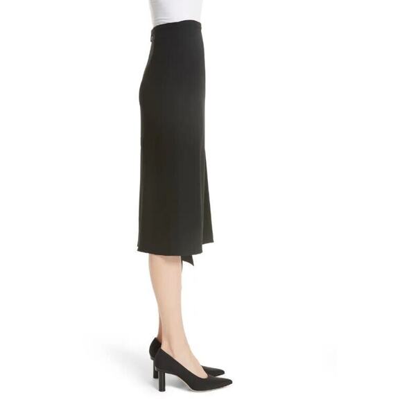 TIBI NEW $695 Shoelace Fringe Midi Skirt in Black‎ Size 2 - Picture 3 of 5